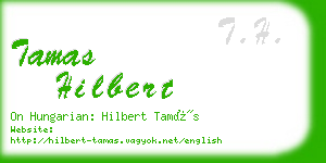 tamas hilbert business card